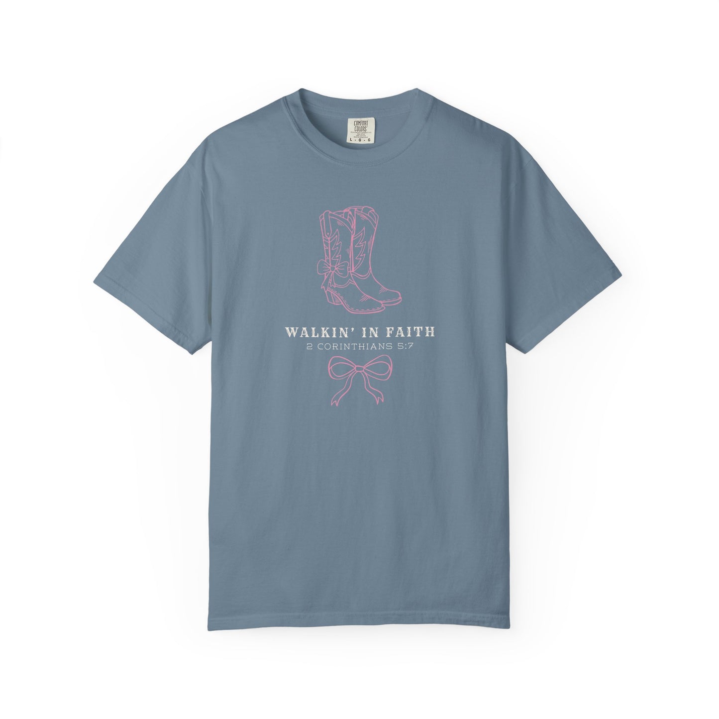 Walkin' in Faith T-shirt | Christian Western Faith-Based Gift, Southern Style, Everyday Comfort