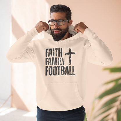 Faith Family Football Hoodie | Christian Fall Sweatshirt