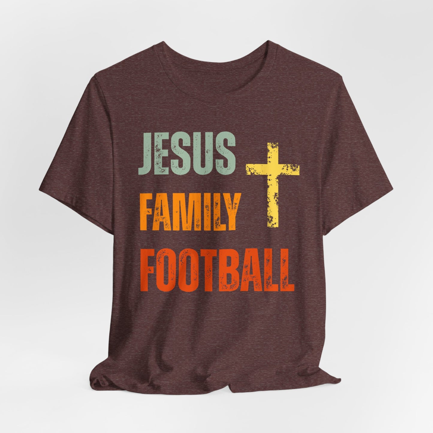 Jesus Family Football - Retro Distressed T-Shirt