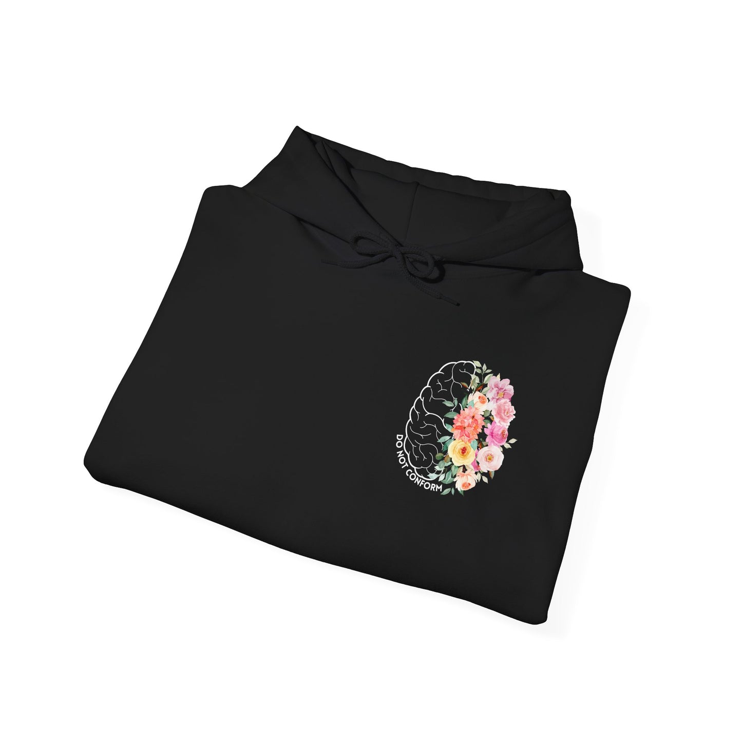 Hoodie Do Not Conform brain with flowers Tee | Romans 12:2 religious sweatshirt