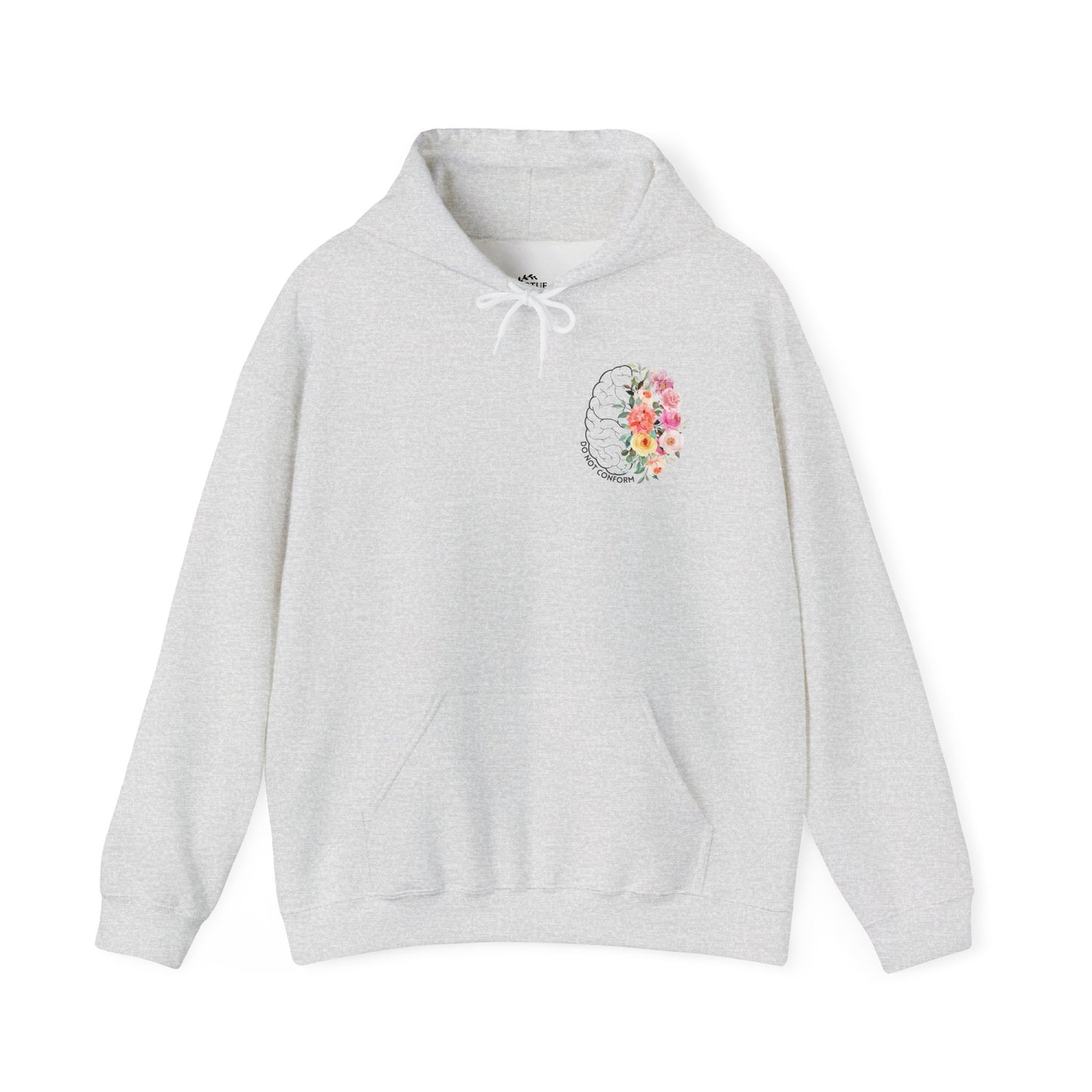 Hoodie Do Not Conform brain with flowers Tee | Romans 12:2 religious sweatshirt