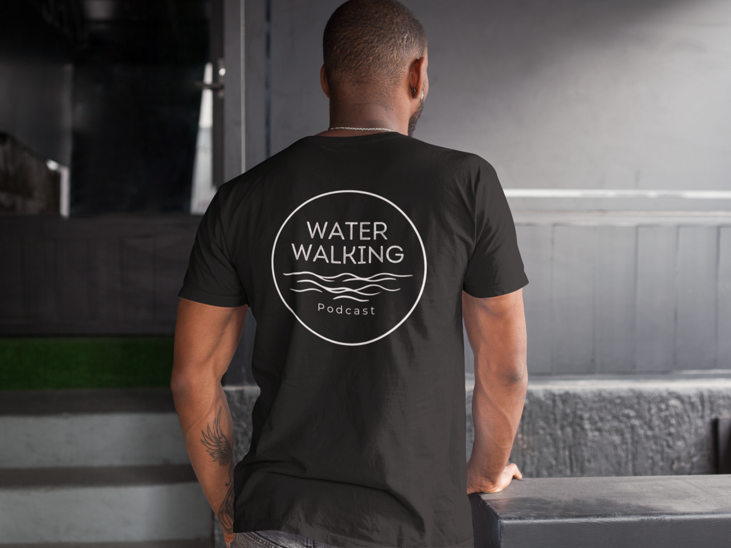 Water Walking Podcast T-Shirt | Walk by Faith Tee (Matthew 14:29)