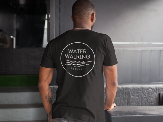 Water Walking Podcast T-Shirt | Walk by Faith Tee (Matthew 14:29)